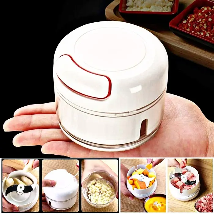 PROMO (BISA COD) MINI CHOPPER / Blender Tarik Manual Tangan / Penghalus Pencacah Bumbu 3