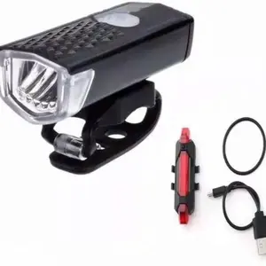 Paket 2in1 Lampu Sepeda LED Light Depan dan Belakang Rechargeable Outdoor