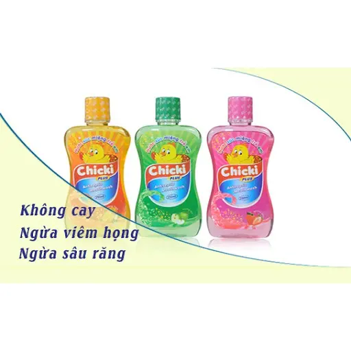 NƯỚC SÚC MIỆNG TRẺ EM CHICKI - CHAI 250ML