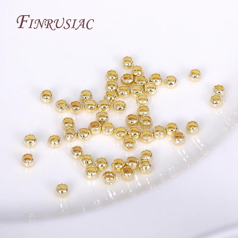 Product Introduction of High Quality Cylindrical Tube Crimp End Bead For Jewellery Making Supplies Wholesale 14K/18K Gold Plated 2mm Tube Crimp Beads 21