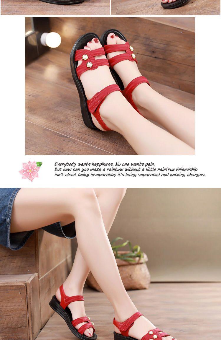 Product Introduction of Dép Cho Mẹ TRUNG NIÊN, Thời Trang Ngoài Trời, Quai Dán, Thích Hợp Cho Phụ Nữ TRUNG NIÊN Và Cao Tuổi, Giày Bà, Hàng Mới Về Mùa Hè 2024 11