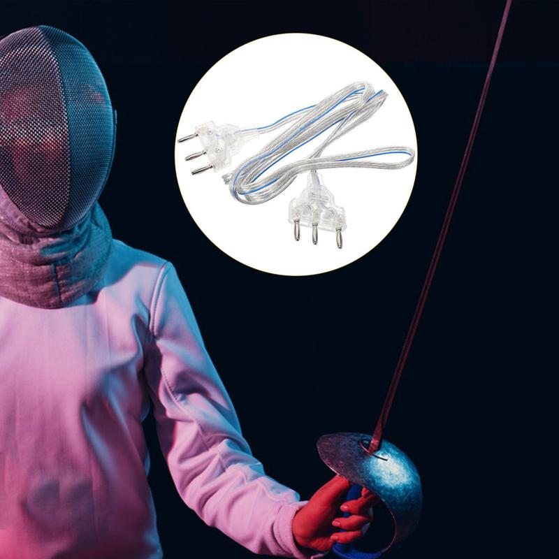 Ijsjwu- Plastic and Stainless Steel Fencing Wire Fencing Body Wire Stainless Steel High-quality Epee Body Cord with Transparent Cable Adapter for Fencing Competition 6