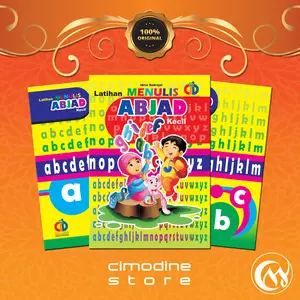 LATIHAN MENULIS ABJAD KECIL | Buku Belajar Mengenal dan Menebalkan Huruf | 32 Hal 14.5 x 20.5 Cm | Cahaya Ilmu Bandung | Stationery