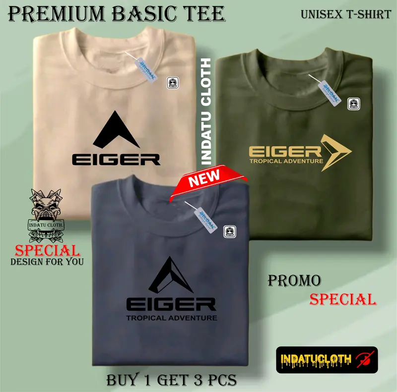 BELI 1 ATAU 3 PCS(PROMO COD) INDATU CLOTH -Kaos Distro Pria Terbaru ARTIKEL E01 100% Bahan Soft Tebal Cotton Combed 30s Premium High Quality 2 Dewasa Nyaman Remaja Keren Baju Polos Lembut Oblong Katun Panjang Pendek Sablon 0
