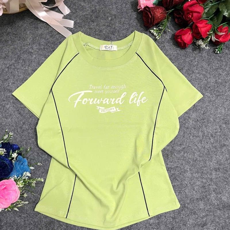 A25-Áo babytee form ôm, viền lé tôn dáng dưới 58kg 4