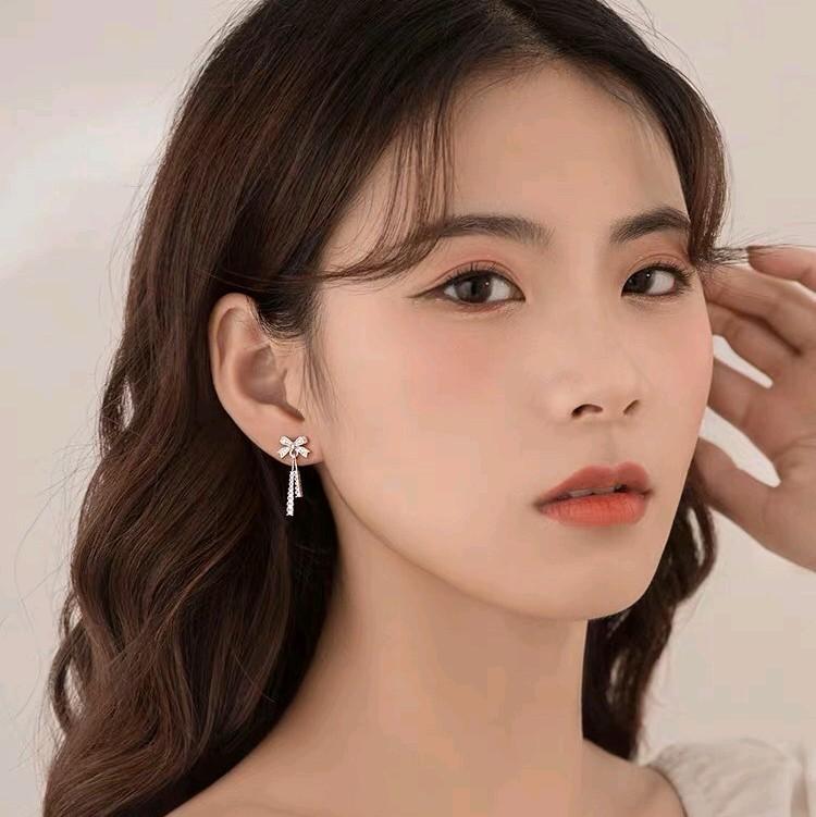 Bông tai nơ xinh nữ thả dáng 3
