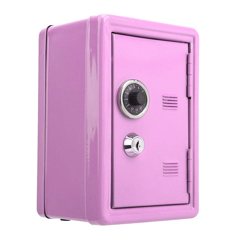Product Introduction of Metal Cash Coin Storage Box, Portable Key & Password Locked Money Safe Box for Friend's Gift, Small Money Container with Latch 15
