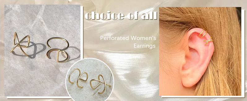 Product Introduction of Ear Cuff Earrings for Women Ear Cuffs Non Piercing Trendy Clip on Cartilage Fake Earring Set Stack Jewelry Gifts 1