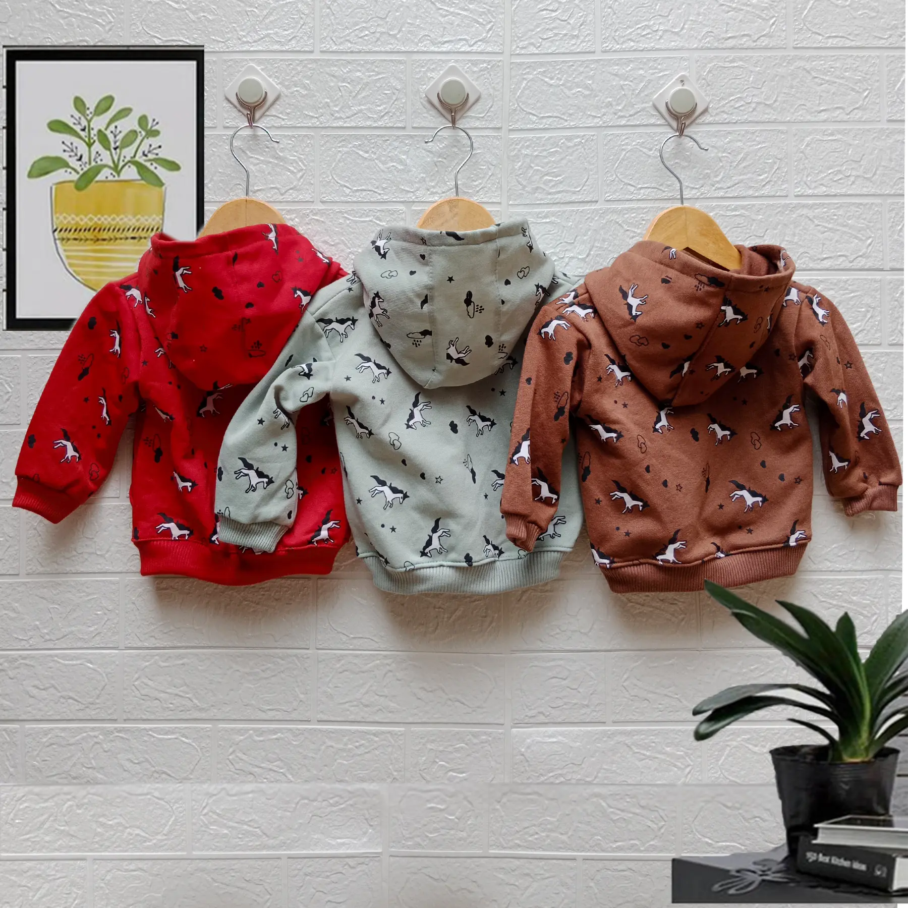 Jaket Zipper Hoodie Anak Usia 3 - 12 Bulan Motif Full Printing