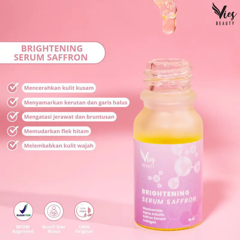SERUM SAFFRON BPOM BY VIES BEAUTY/SERUM GLOWING 4