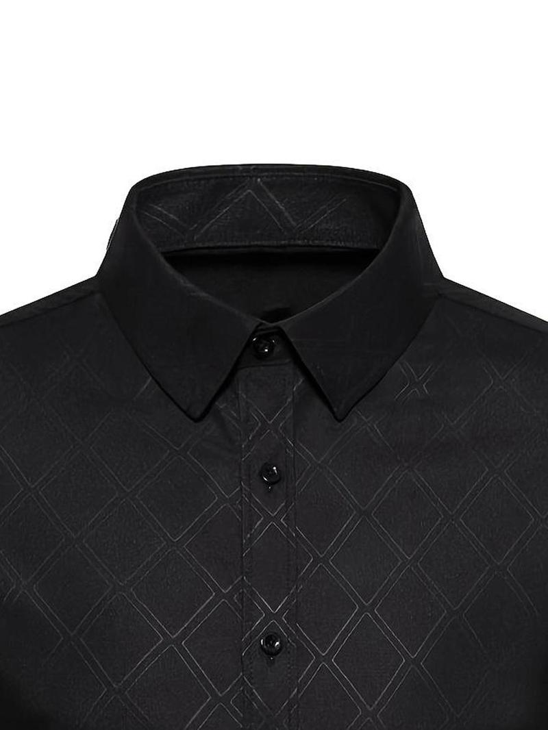 Product Introduction of Men's All Over Print Long Sleeve Shirt, Casual Comfy Button Front Top for Business Work Office, Men's Clothes for All Seasons, Menswear 7