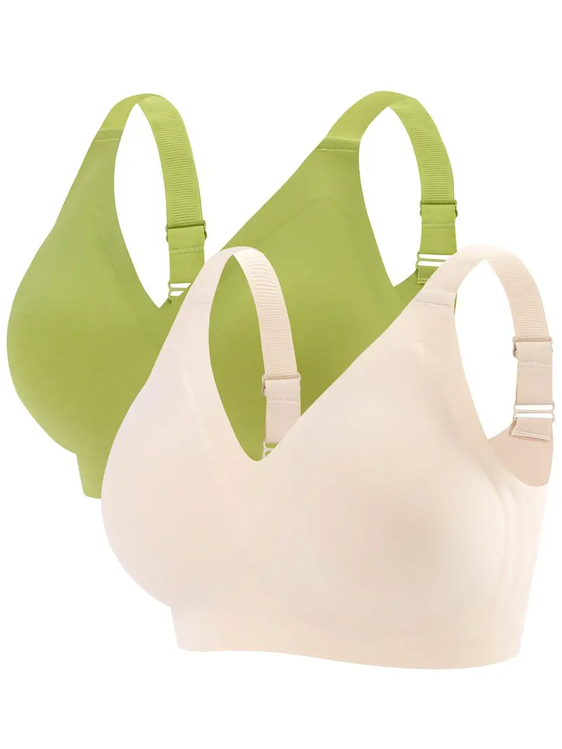 Product Introduction of 【Plus Size】 Solid Wireless Push Up Bra, Comfortable Breathable Bralettes for Daily Wear, Women's Underwear for All Seasons, Bras for Women, Sports Bra, Pushbra, Bra Sets, Wirefree Bra, Womenswear 3