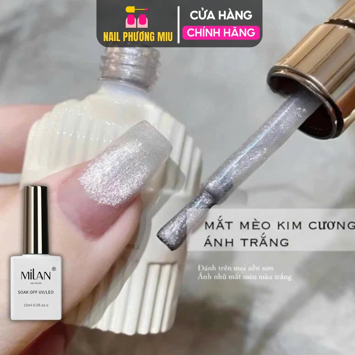 Sơn Gel Mắt Mèo Ánh Trăng Kim Cương Vendeeni Milan Chai 15ml, Đậm Mướt Độ Bóng Cao, Bền Màu Chuyên Dùng Làm Nail, Không Ố Móng Nail Phương Miu Nữ Women