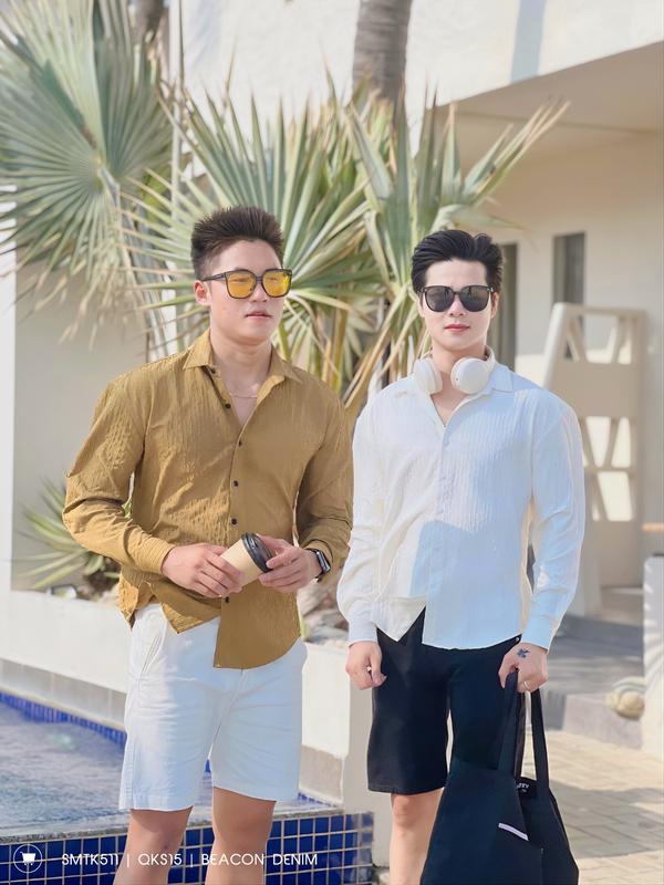 Áo Sơ Mi Nam Thiết Kế Chất Cotton Vân Nổi BEACON DENIM Mã SMTK511 Lịch Sự, Thanh Lịch, Dễ Mix Menswear Shirt Có Cổ