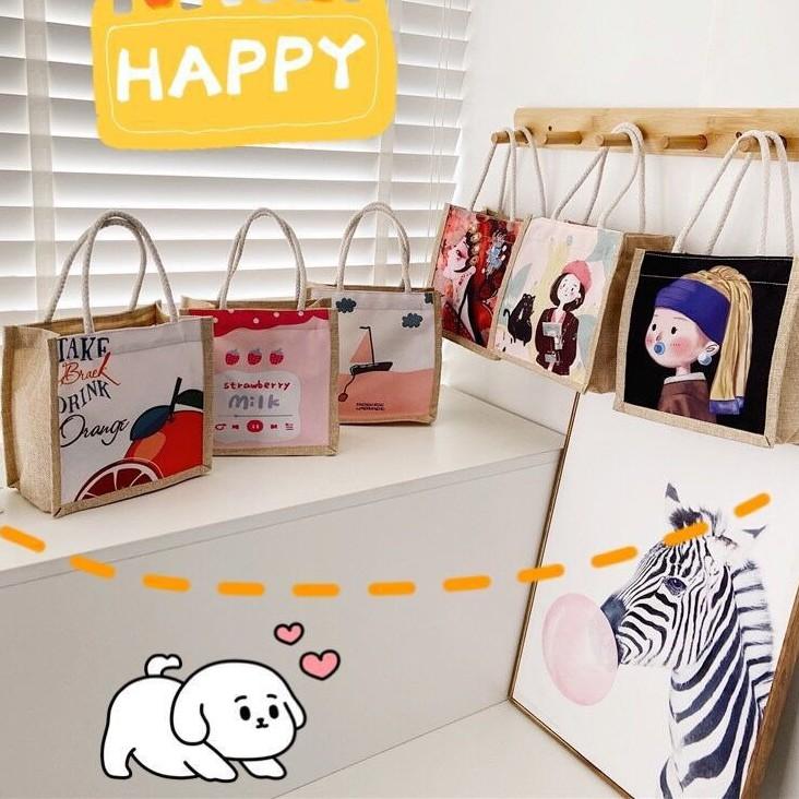 Túi cói mini hàng đẹp quai xách cho nữ nhiều hình dễ thương