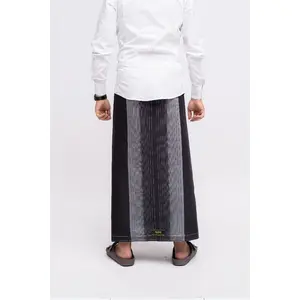 Sarung Walang Emerald Classic Hitam Tumpal Putih