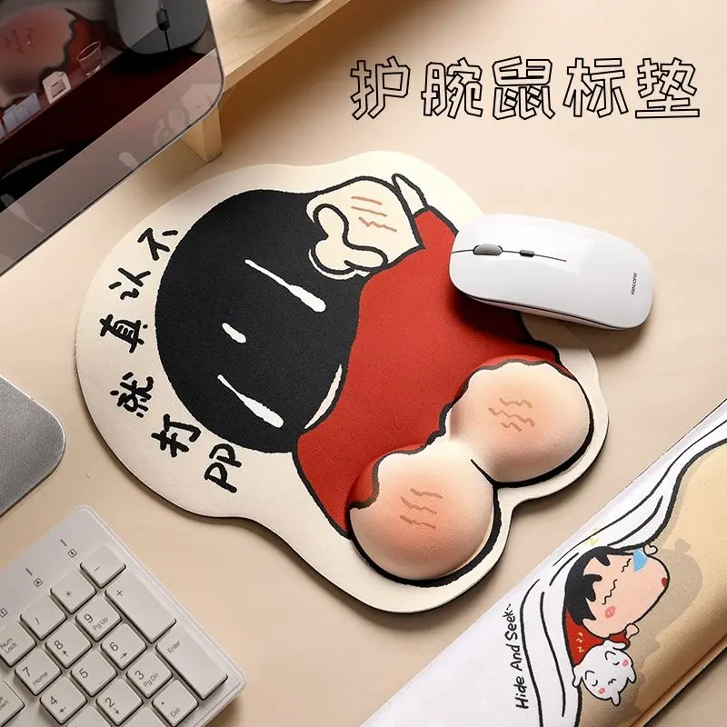 Crayon Xiaoxin Mouse Pad Wrist Pad Mouse Pad Keyboard Support Silicone Cute 3D Memory Foam Hand Pillow