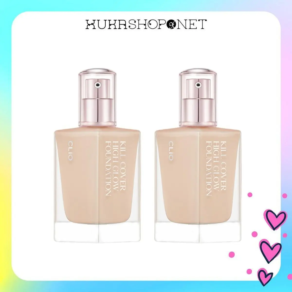 Kem Nền Trang Điểm Clio Kill Cover High Glow Foundation 38g Kết Cấu Mềm Mại Dễ Tán
