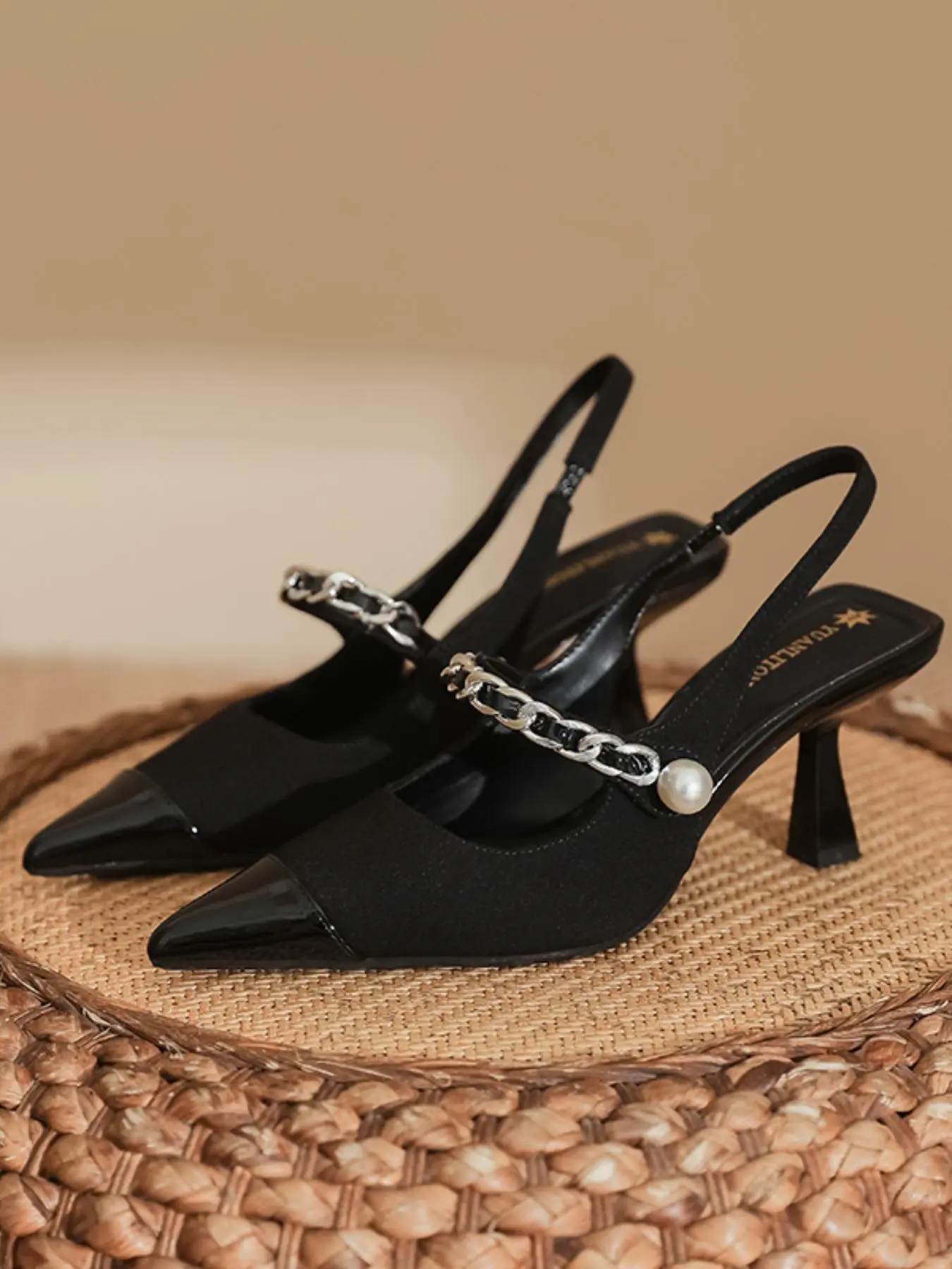 Women's Houndstooth Pattern Bow Decorated Stiletto Heels, Elegant Pointed Toe High Heel Shoes for Party, Daily Clothing Decor for Women & Girls, Stylish