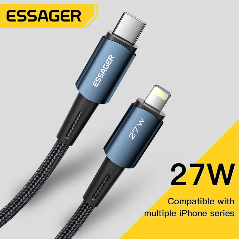 Essager 27w PD USB c sang Lcáp sạc nhanh cho ip Type c cho dây-vận chuyển nhanh 0