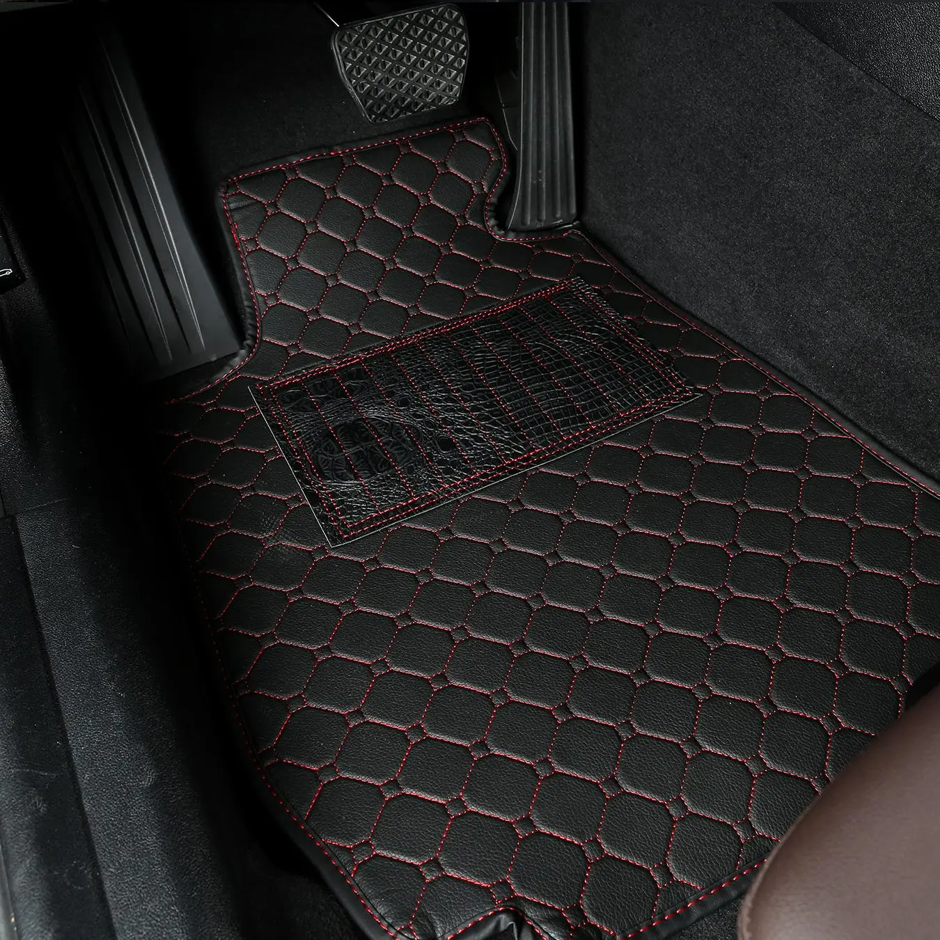 Car Floor Mat, PU Leather Car Floor Mat, Multi-purpose Car Interior Accessories for Ford Fiesta 2009-2014, Car Accessories