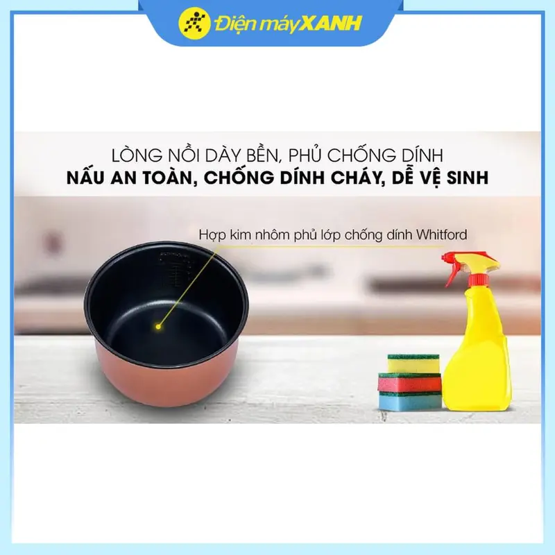Nồi cơm nắp gài Sunhouse 1.8 lít SHD8603 Cooker 5