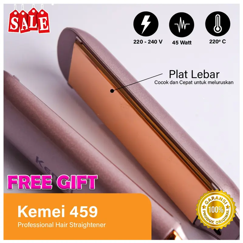 Catokan Rambut Kemei 459 / Catok Pelurus Kemei 459 1