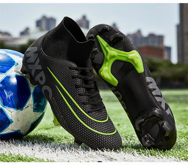 Product Introduction of 35-45 Futsal Shoes for Men Artificial Grass Soccer Shoes High Top Football Boots Kids Football Shoes Korean Style Cleats Shoes Specs Boys Outdoor Sports Shoes Big Size 33