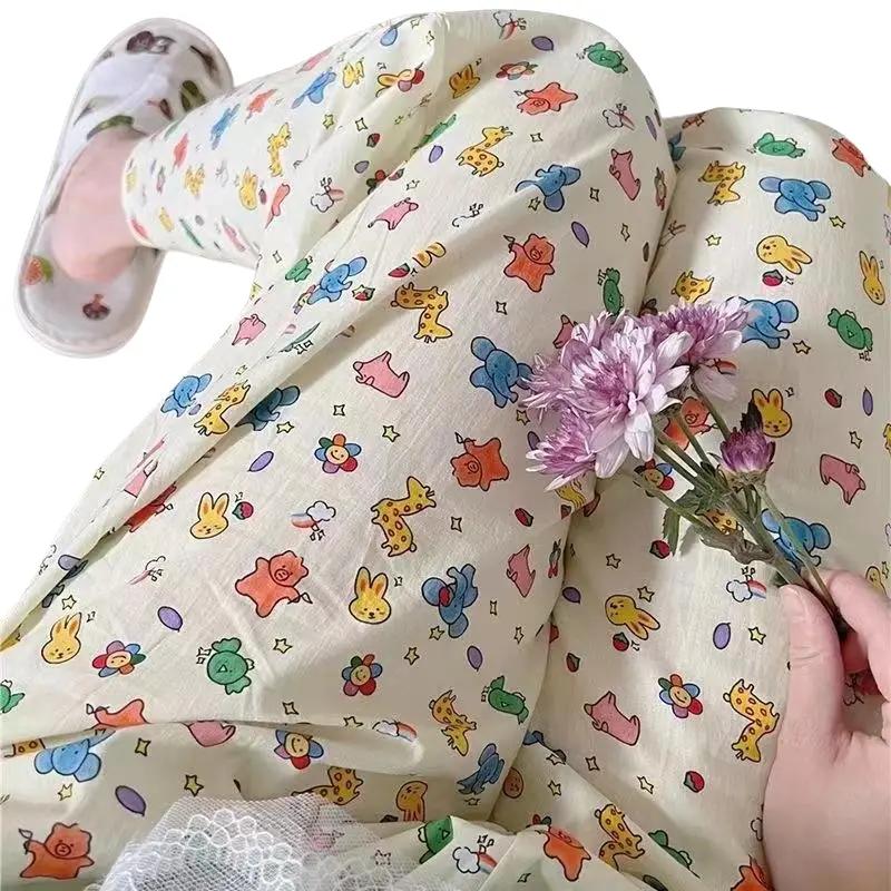 Quần Thường Ngày Cho Nữ, Mỏng Và Rộng Vừa Vặn, Mặc Nhà, In Họa Tiết, Thích Hợp Cho Mùa Hè Áo Women 0