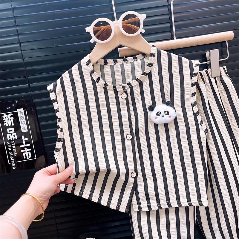 Set Rompi Kardigan Lelaki Musim Panas, Gaya Korea, Untuk Kanak-kanak ...