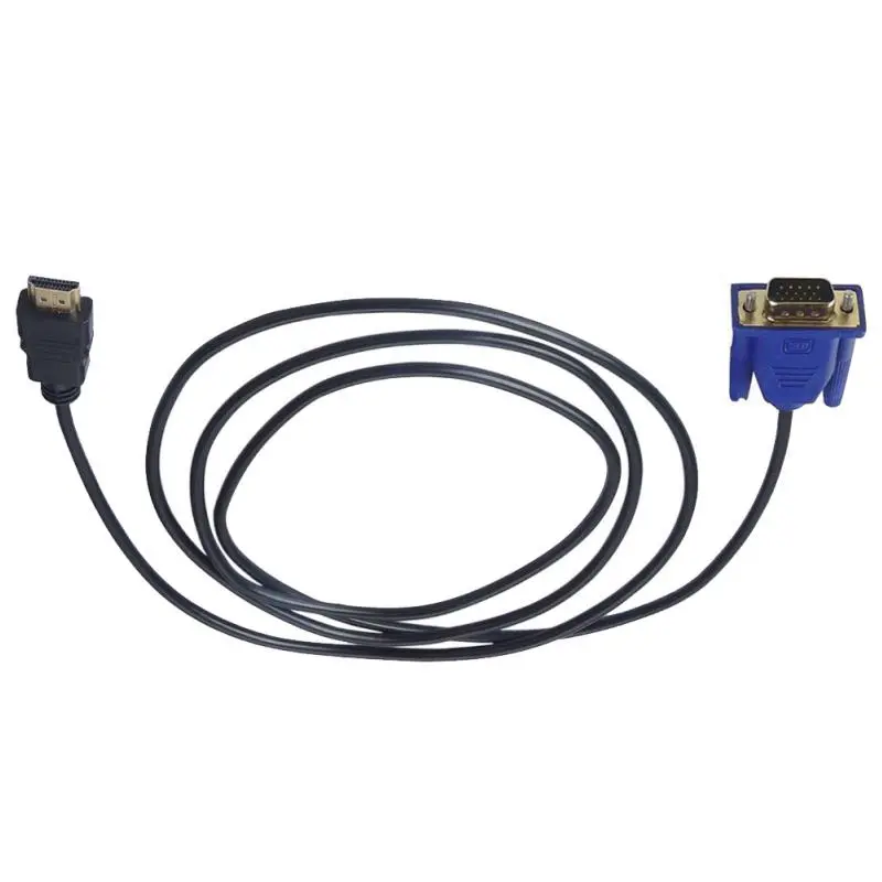 Cáp kết nối HDMI sang VGA, chiều dài 1,8 M, thích hợp cho tất cả các thiết bị đầu ra màn hình HDMI và VGA, Z5J3 5