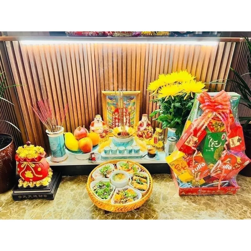 ￼Bộ bát đĩa sứ hoa mai  kèm khay mây Bộ khay sứ đựng thức ăn thờ cúng 4