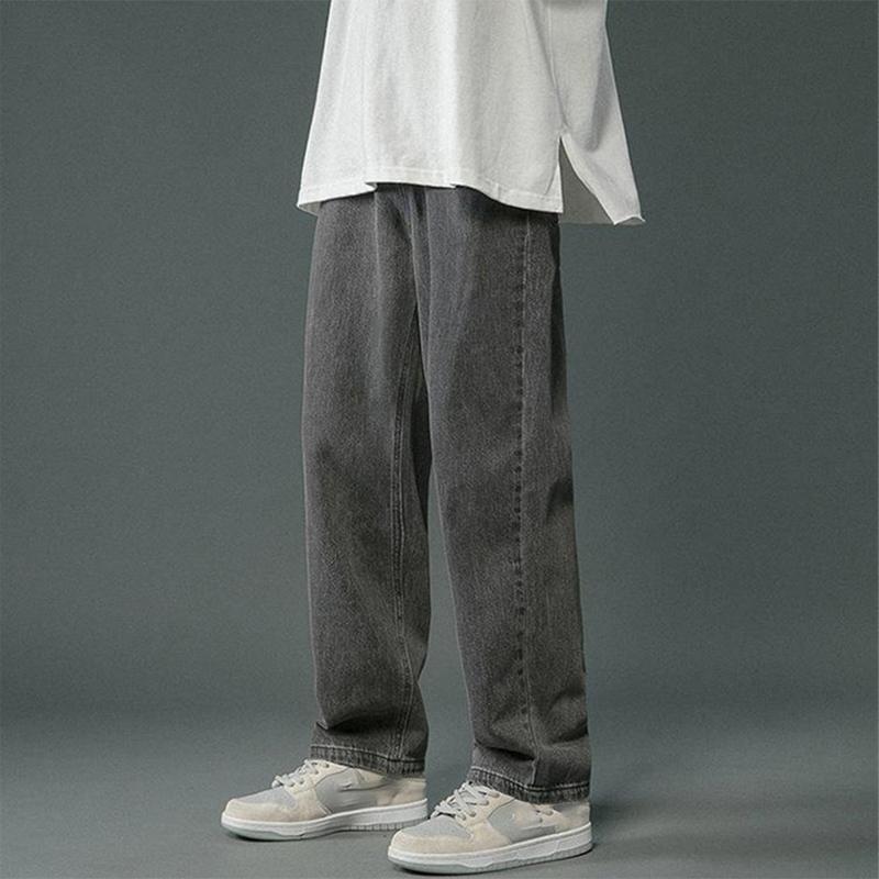 Quần Dài Quần Jean Baggy Nam, Phong Cách Hip Hop Hàn Quốc, Quần Ống Rộng Thẳng, Quần Thời Trang Đường Phố Ưu Đãi Tốt Nhất Của OXIA 5