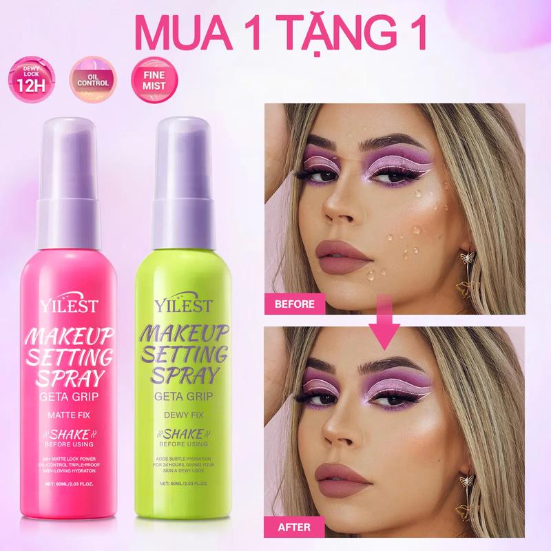 Xịt Khóa Makeup DAZZLE ME Xịt Cố Định Lớp Trang Điểm Lâu Trôi Và Kiểm Soát Dầu Dưỡng Ẩm Trên Da Makeup Setting Spray Dewy Matte 60ml Cosmetic Nữ Women Mỹ Phẩm 1