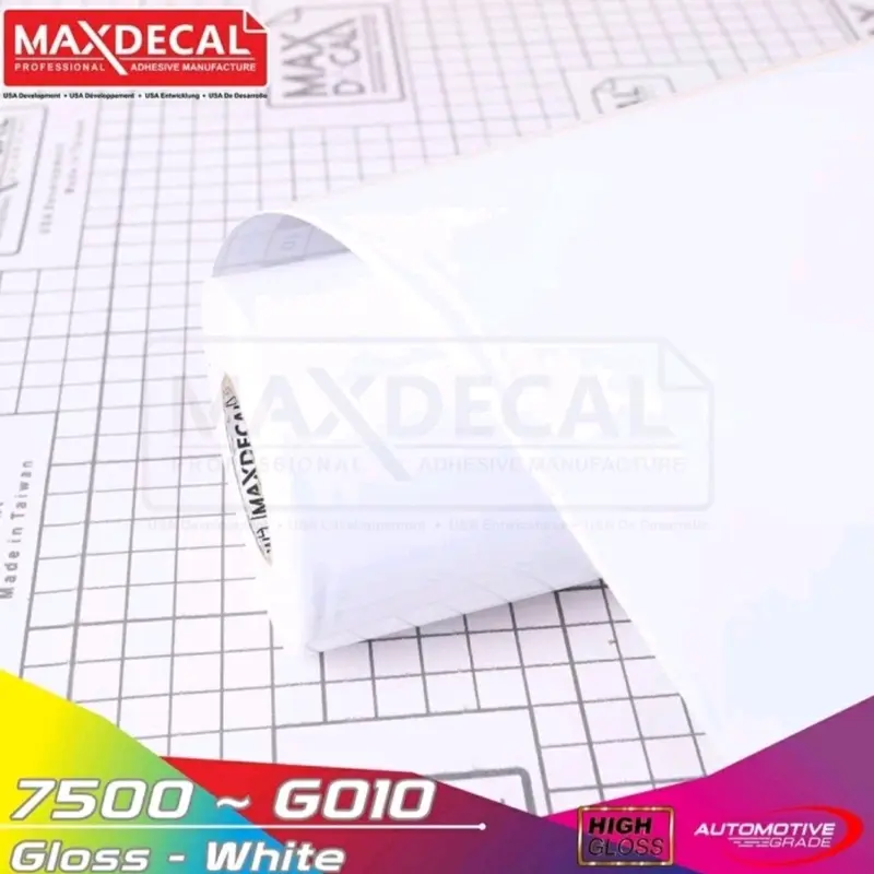 ROLL Sticker Maxdecal 7500 G010 White Putih Glossy ROLL 0