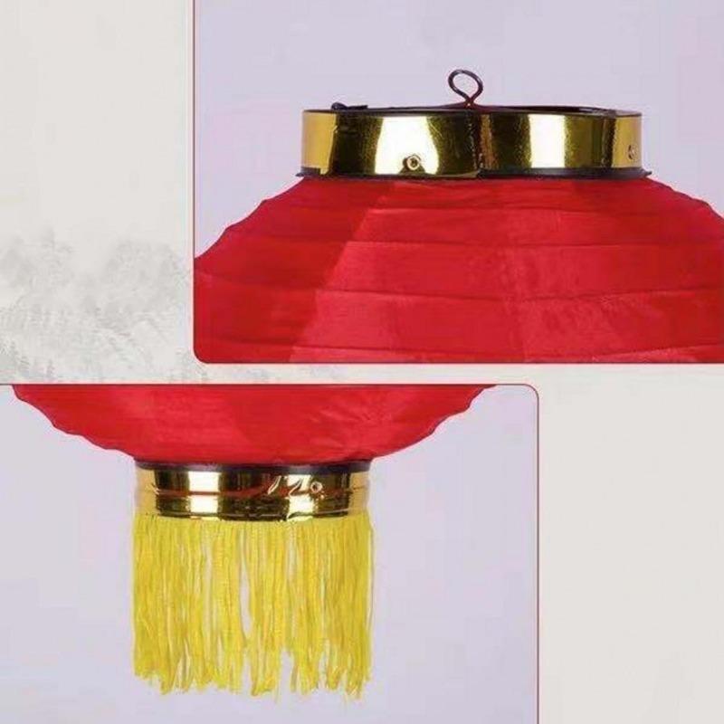 8/10/12 Inches Chinese New Year Round Folding Lanterns DIY Portable Red Lantern Hanging Ornaments Spring Festival Decoration 7