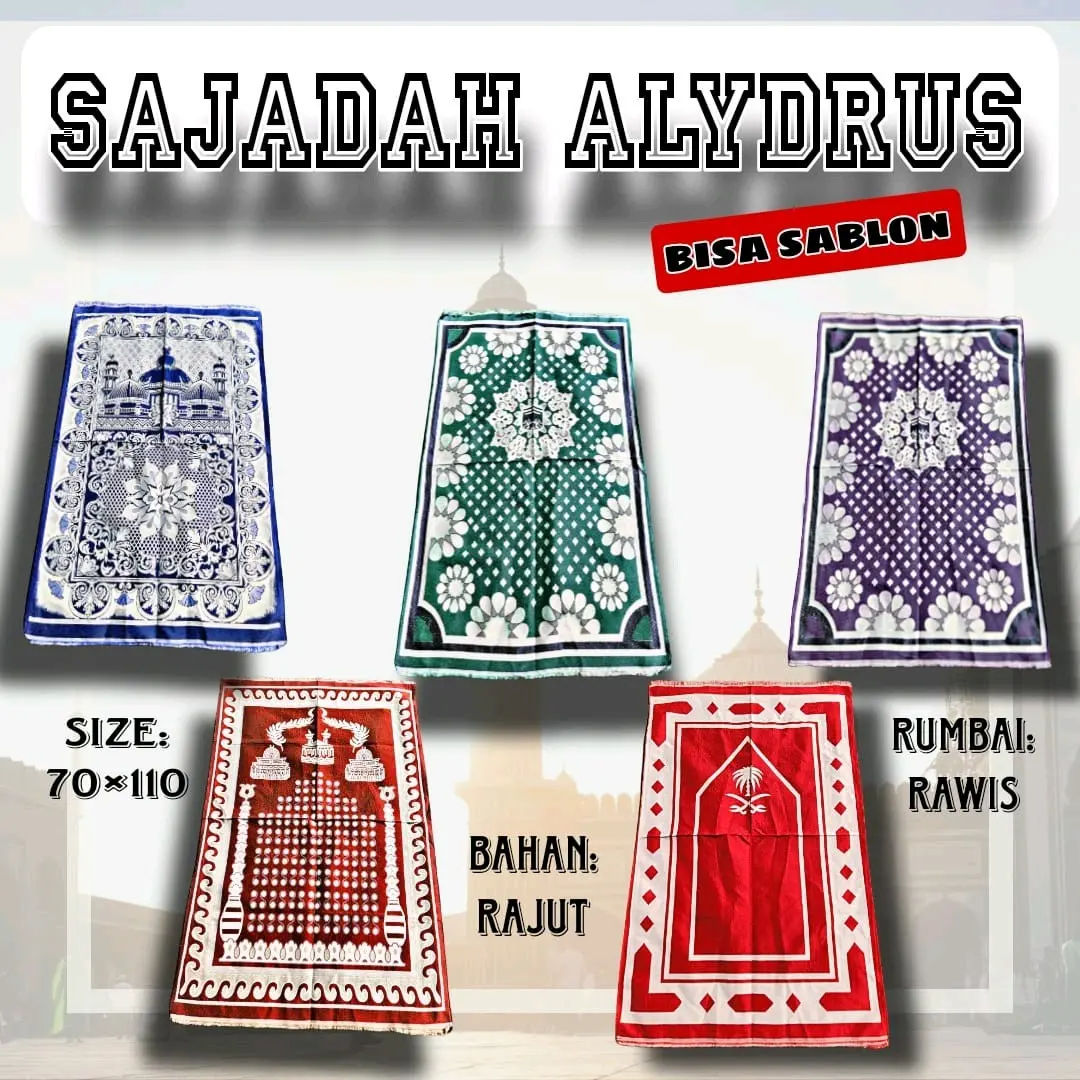 Sajadah alydrus polyester halus