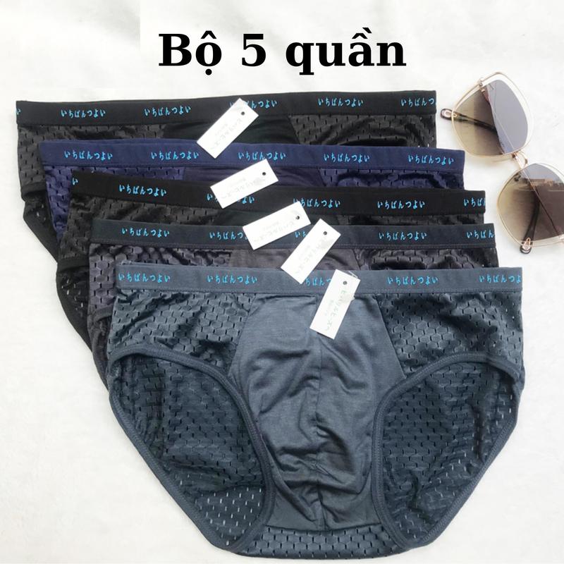Bộ 5 quần lưới thông hơi nam lưng chữ nhật [S02-5]