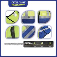 Gambar GOSAVE Rompi Safety Proyek Bahan Polyester Reflektif Scotlight Tebal Safety Vest Vizor dengan Resleting dan Banyak Kantong Untuk Kerja Lapangan - BASIC ORANGE dari Gosave Official Kota Tangerang 5 Tokopedia