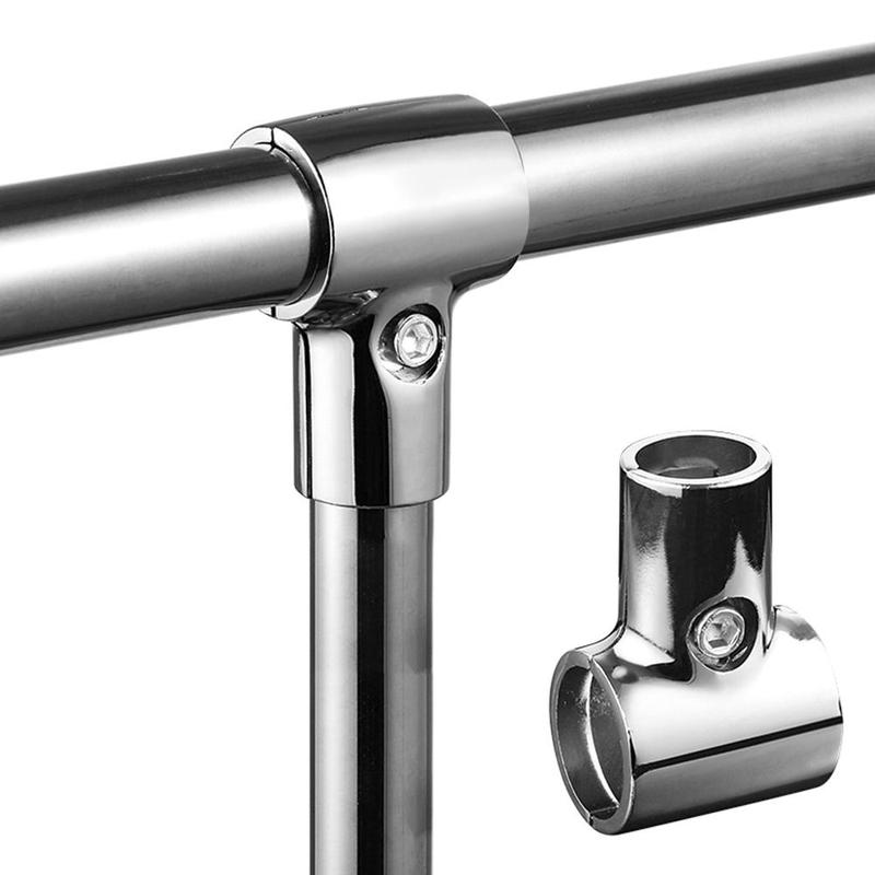 Giá Trưng Bày Quần Áo, Bền, Phần Cứng Đồ Nội Thất Nối Ống, Đầu Nối Ống Thép Không Gỉ, Kẹp Cố Định 25mm Và 32mm, Hỗ Trợ Thanh Kẹp, Thích Hợp Cho Ống, 1 Cái 5