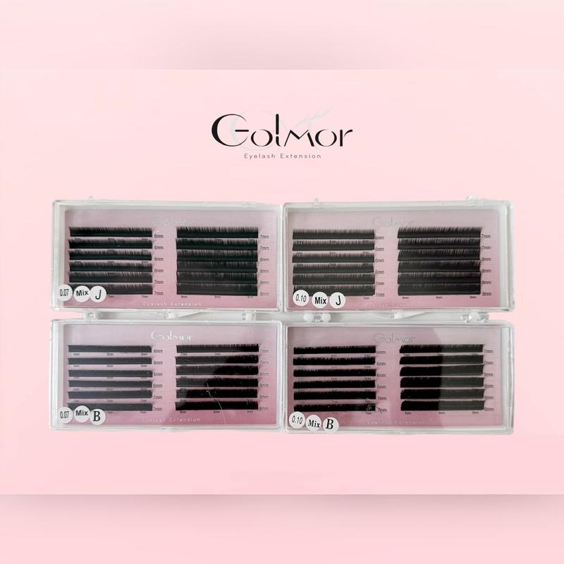 Mi dưới Golmor mix size 5-6-7mm và 6-7-8mm; độ cong J, B; độ dày 0.07, 0.10