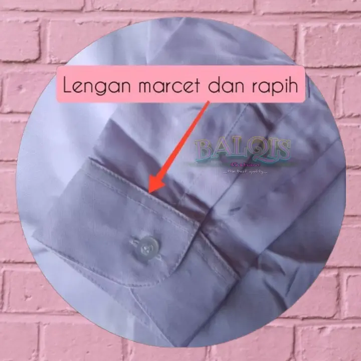 ameL Seragam SMA SMK Oxford Putih Panjang Siswa Siswi Katun Baju Kemeja Kerja Safety Wearpack Sekolah 2