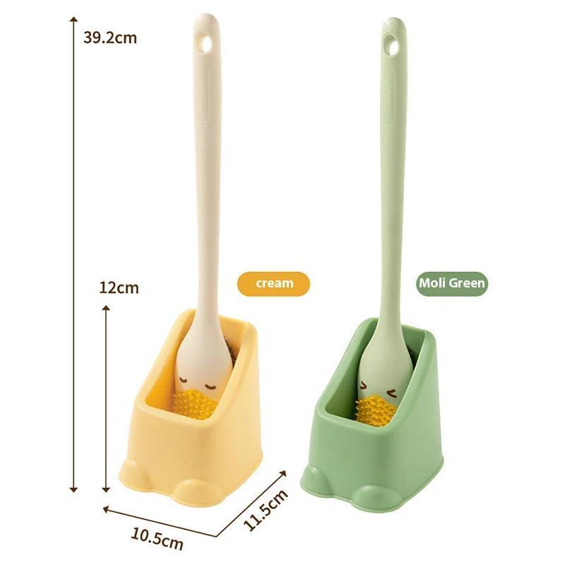 Product Introduction of Toilet Brush Household Cleaning Bathroom Accessories Long Handle Wall Mounted Cartoon Duck Creative Space Saving Toilet Brush 17