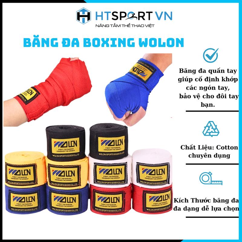 Băng Đa Boxing Wolon, Băng Quấn Tay Hỗ Trợ Đấm Bốc Muway Thái Võ Thuật Cố Định Giảm Chấn Thương  Quấn Cổ Tay Sport Quấn Cổ Tay