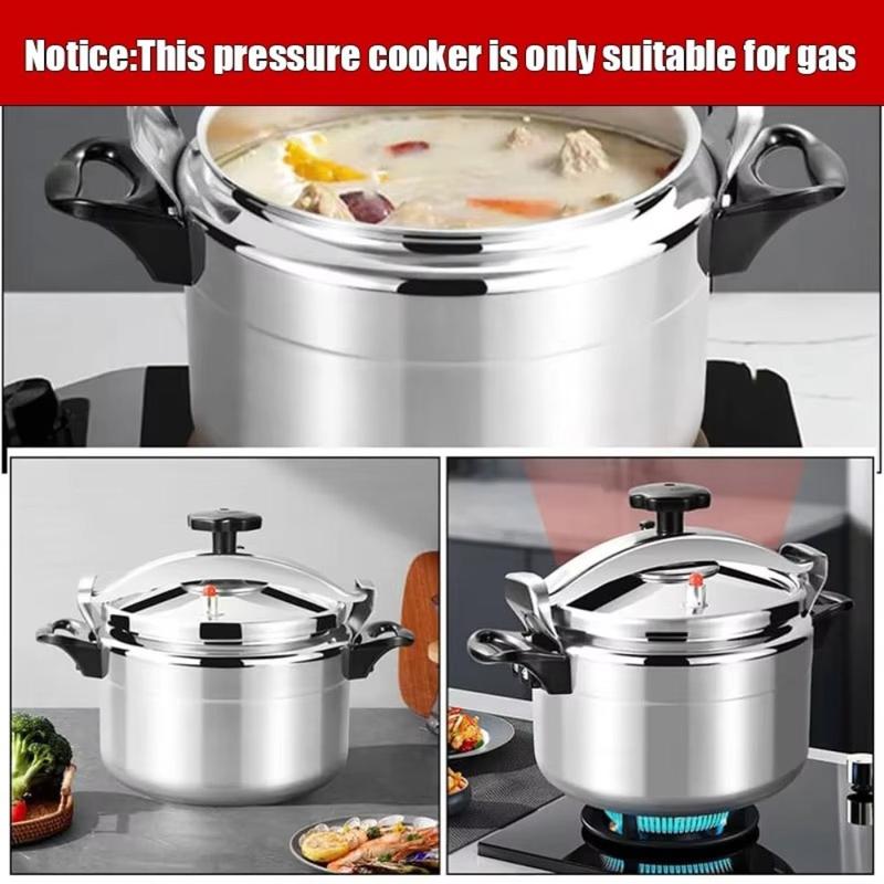Product Introduction of Multifunctional 2.5-11L High Pressure Cooker Aluminum Large Capacity Saucepan Stew Pot Uncoated Explosion-Proof Kitchen Cooking Tool Resturant 18