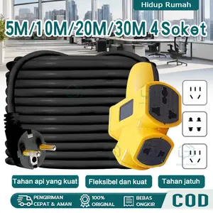 【Kirim Sekarang】Kabel Sambungan Multi Fungsi /Colokan Kabel Listrik /Kabel Kerja Bengkel Panjang Kabel 30/20/ 10meter Soket Tiga Cabang Steker Kabel Ekstensi Steker 4 Arah