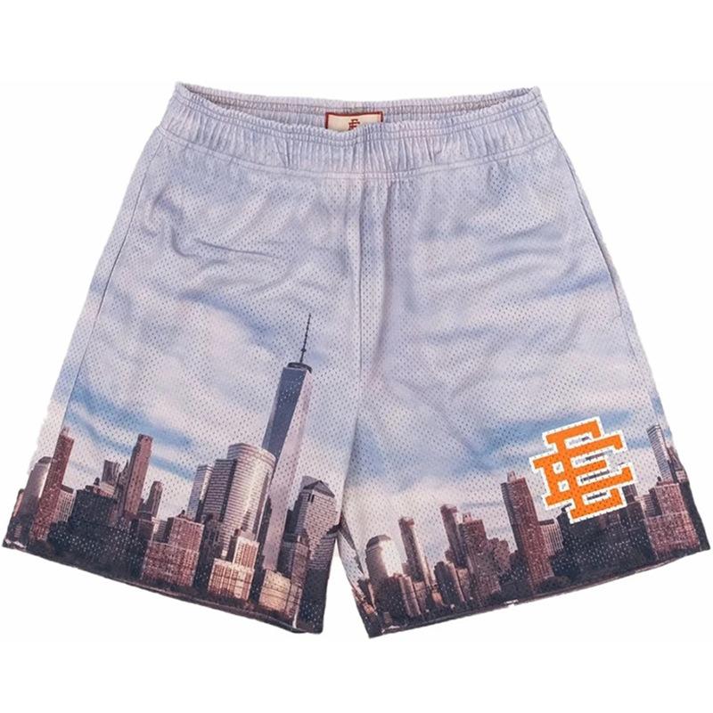 Product Introduction of 2025 New Summer EE Eric Emanuel Basic Mesh Short Classic Floral Printed Gym Shorts Men's Gym Basketball Sports Beach Shorts 1
