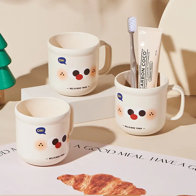 Creative Cartoon Drinking Cup Plastic Toothbrush Cup Wash Tooth Mug Toothbrush Cup Baby Home Cute Cartoon Boys and Girls Drop-Resistant Gargle Cup Tumbler
