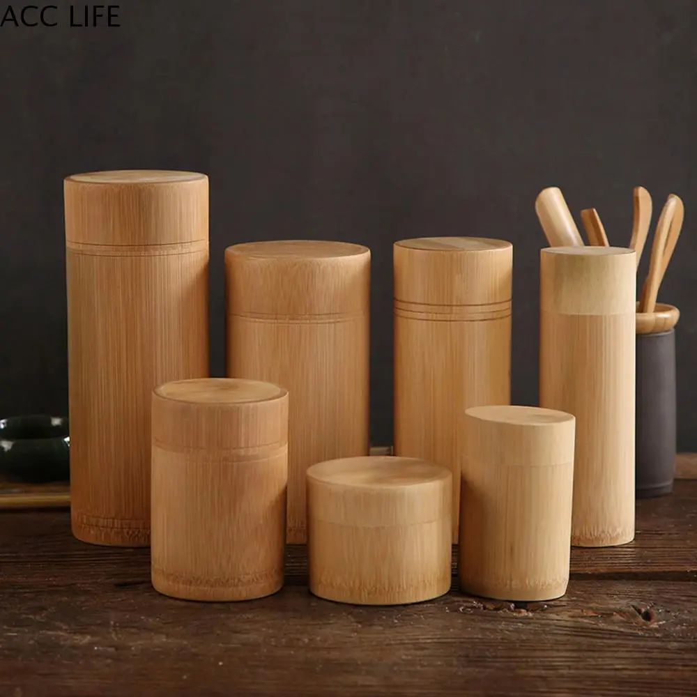 Hộp đựng chai thủ công hình tròn, Cầm Tay, làm bằng tre, thích hợp cho trà, hộp đựng có thể được sử dụng làm hộp đựng đồ