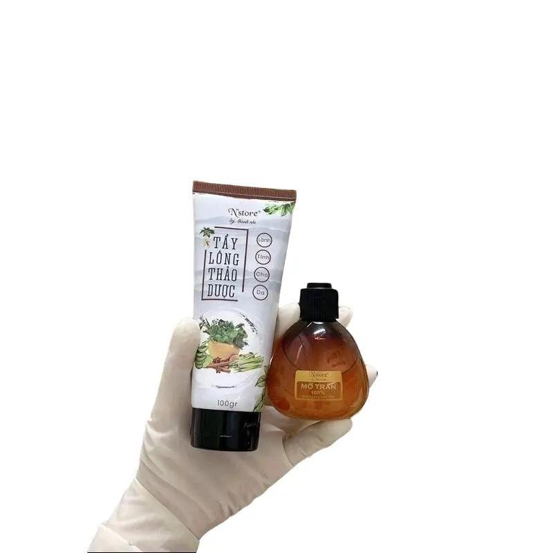 Combo triệt lông tại nhà nách bikini Kem Tẩy Lông Thảo Dược N'store 100gr và Mỡ Trăn Triệt Lông N'store 75gr Women